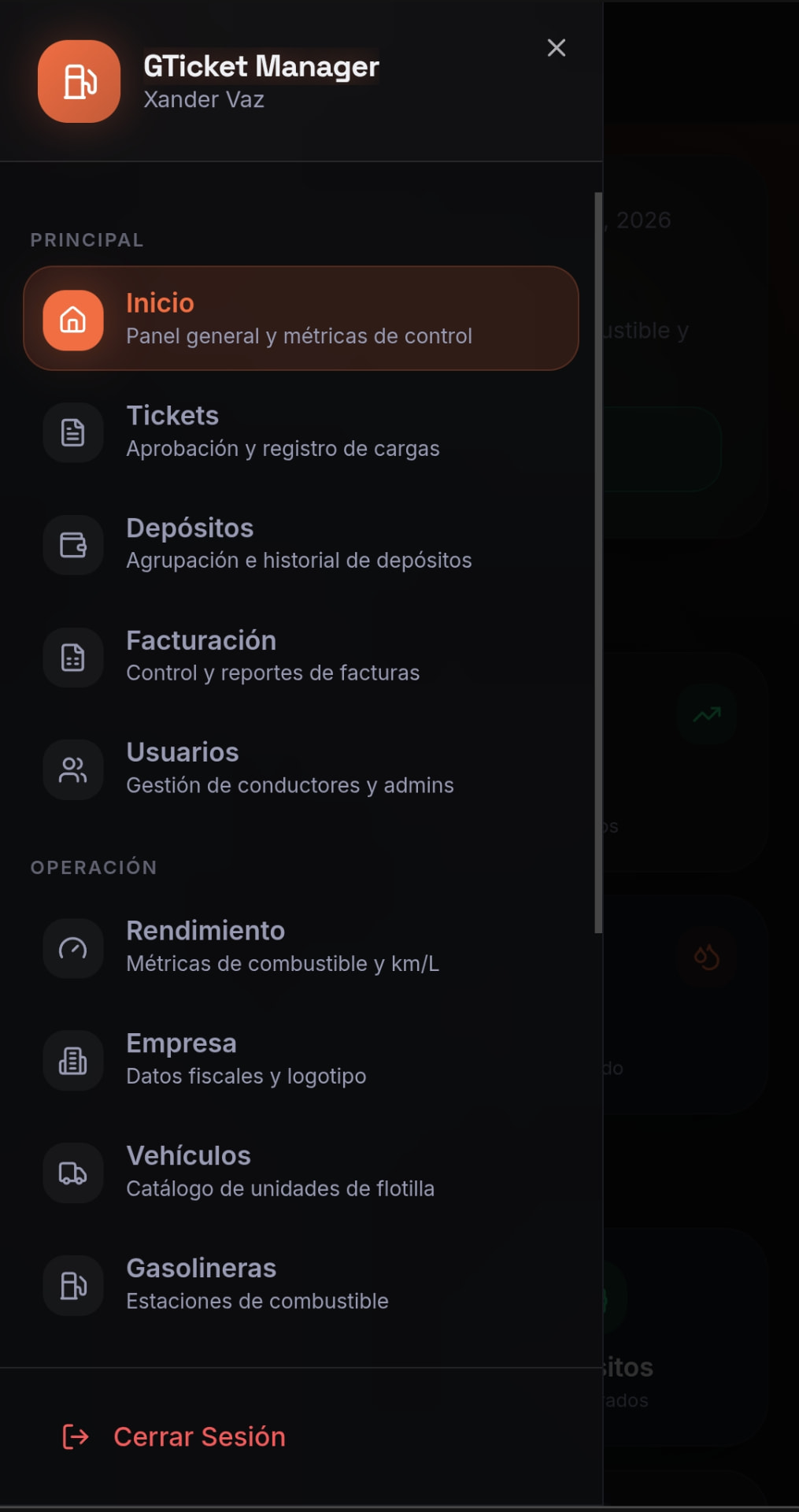GTicket Manager – Todos los módulos